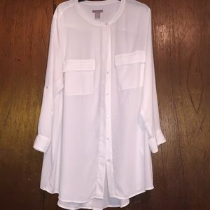 Cream blouse nice with some tights!!